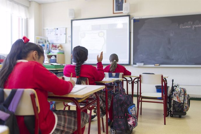 Aula de un colegio de Madrid.