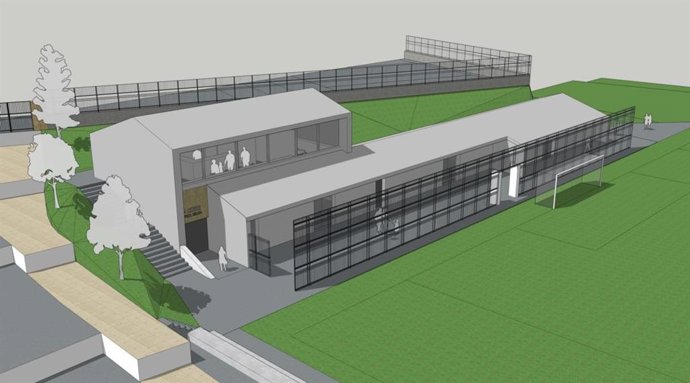 Infografía del campo de fútbol de La Siebe.