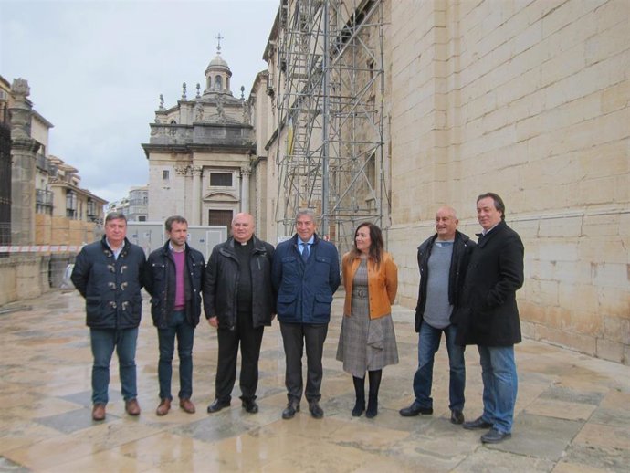 Visita a las obras en las cubiertas de la Catedral de Jaén