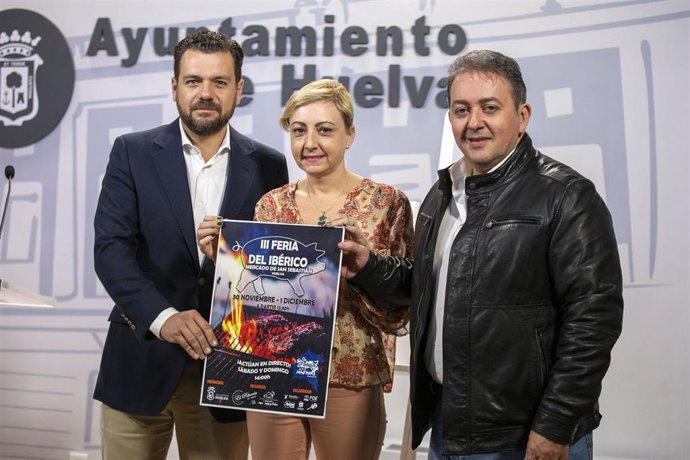 Presentan la III Feria del Ibérico en el Mercado de San Sebastián de Huelva.