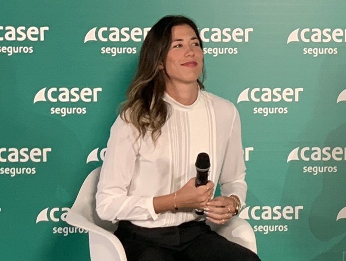 Garbile Muguruza en un acto con Caser