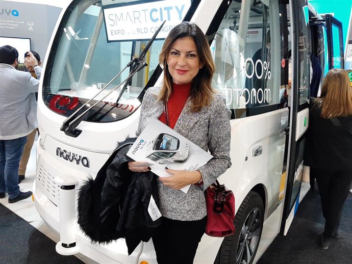 La primera teniente de alcaldesa de Santa Cruz de Tenerife, Matilde Zambudio, en el congreso de 'Smart City' de Barcelona