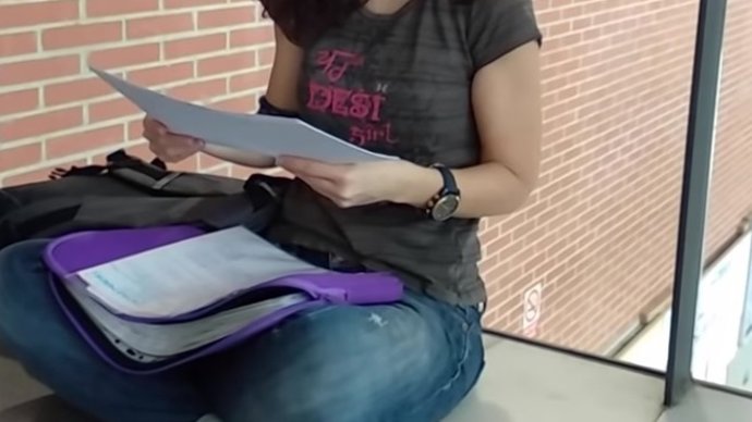 Imagen de recurso de una aspirante a las oposiciones docentes