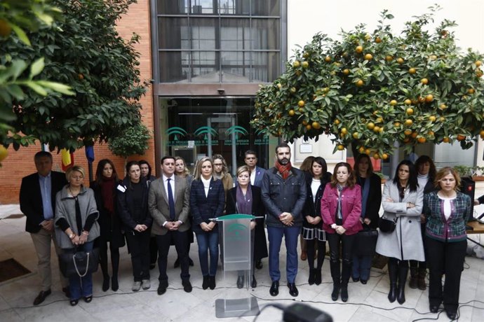 La delegada del Gobierno de la Junta, Maribel Sánchez, junto al presidente de Diputación, Javier Aureliano García y el alcalde, Ramón Fernández-Pacheco