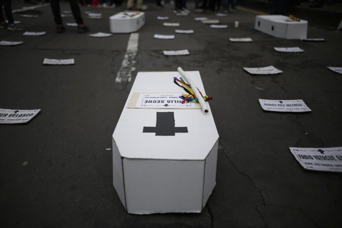 Manifestación en Bogotá contra el Gobierno de Iván Duque