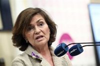 Carmen Calvo: "No vamos a rebajarle ni un ápice al concepto de violencia machista ni a su especificidad"
