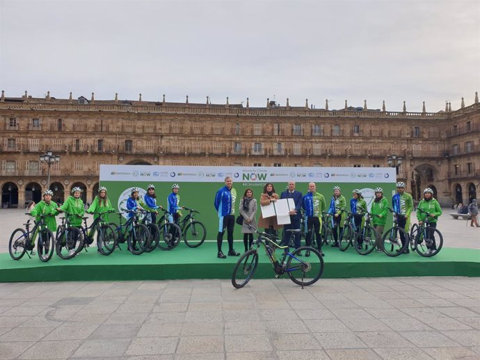 COP25.- Las bicicletas de 'Moving for Climate NOW' arrancan en Salamanca con des