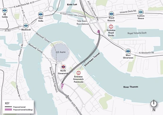 Túnel que Ferrovial construirá bajo el Támesis en Londres