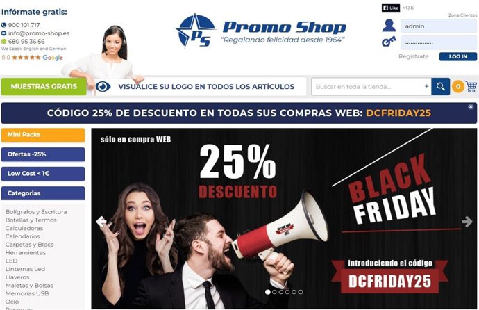 Sitio web Promo-shop