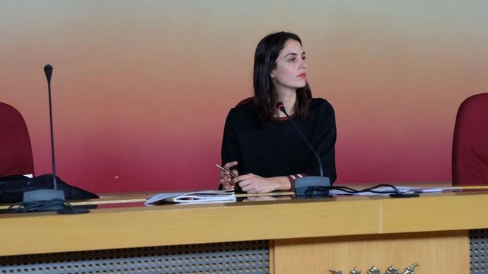 Imagen de archivo la portavoz mediática de Más Madrid, Rita Maestre, en rueda de prensa.
