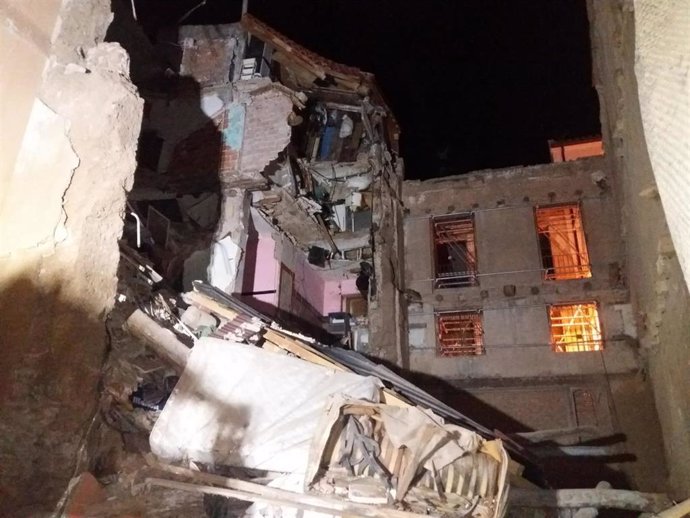 Derrumbe de una casa en Tarazona (Zaragoza).
