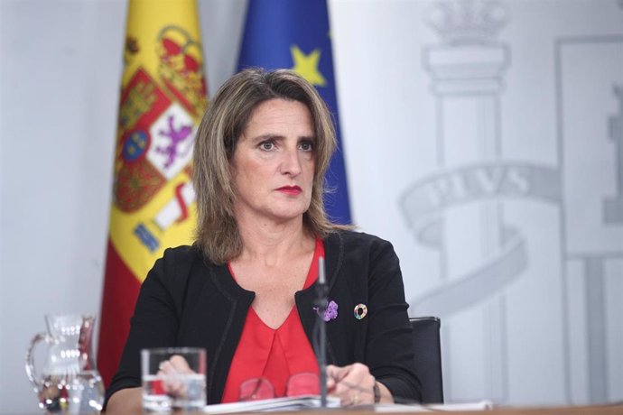 La ministra para la Transición Ecológica en funciones, Teresa Ribera, en rueda de prensa tras el Consejo de Ministros en Moncloa, en Madrid (España), a 22 de noviembre de 2019.