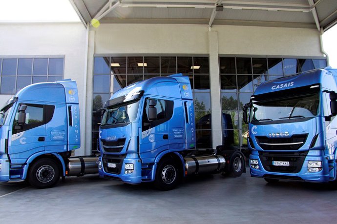 Camiones de Iveco de Gas Natural Licuado 