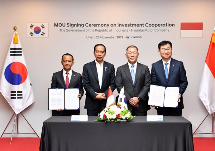 Hyundai Motor Company firma un memorando de entendimiento con el Gobierno de Indonesia para la construcción de su primera planta de producción en el país