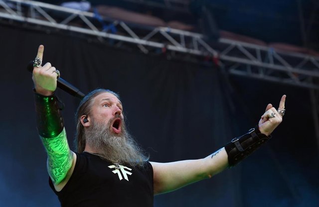 13 June 2019, Austria, Nickelsdorf: Singer Johan Hegg from the band "Amon Amarth"