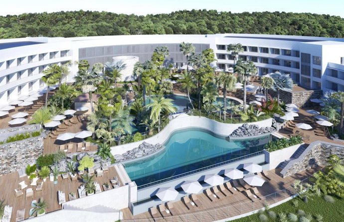 Render exterior del hotel