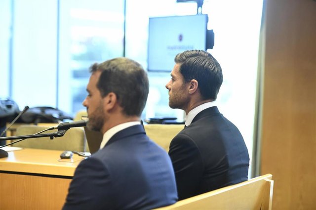 El exfutbolista y entrenador Xabi Alonso en el juicio de octubre.