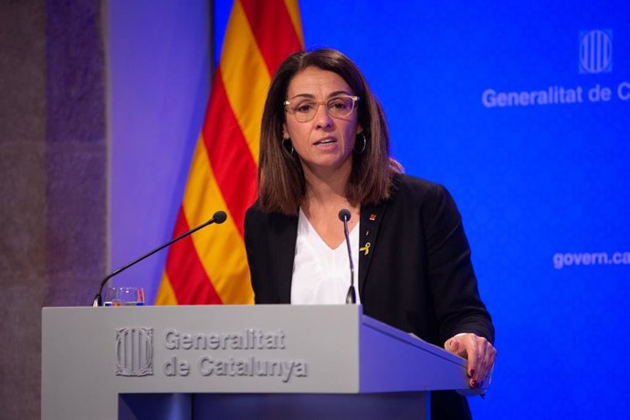 La consellera de Presidencia y portavoz del Govern, Meritxell Budó en rueda de prensa del Consell Executiu de la Generalitat, en Barcelona (España), a 26 de noviembre de 2019.