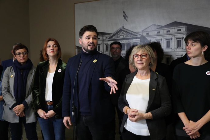 Rueda de prensa de ERC tras presentar sus credenciales como parlamentarios elect
