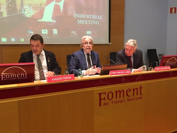 Joaquim Ferrer, Josep Sánchez Llibre y Josep Lluís Cabestany este martes