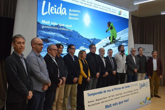 Los representantes de las estaciones de esquí de Lleida con cargos de la Diputación de Lleida
