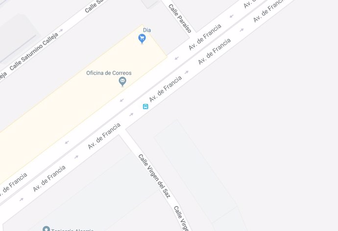 Imagen de Google Maps de la Avenida de Francia de Guadalajara