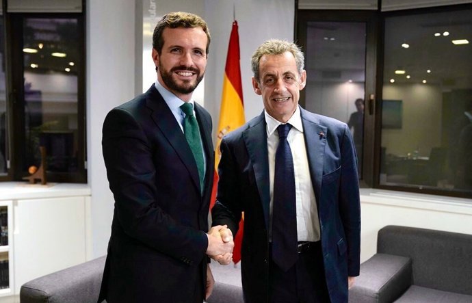 Pablo Casado y Nicolás Sarzkozy