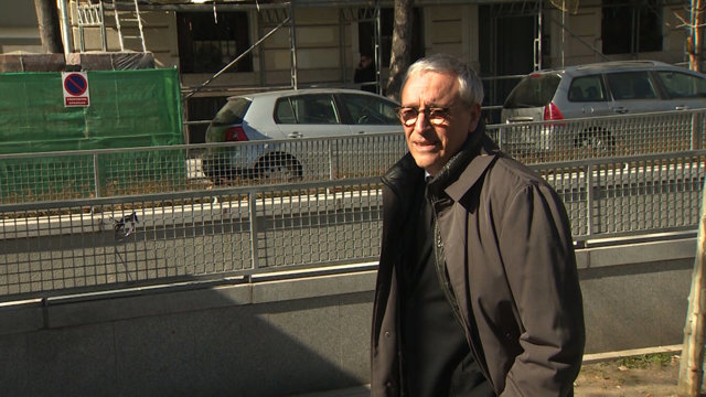 El abogado del exconseller, Joaquim Forn, Javier Melero ante la prensa. 


