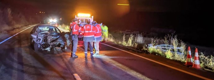 Accidente con tres heridos en Garinoain.
