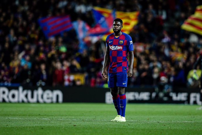 23 Samuel Umtiti from France of FC Barcelona during the La Liga Santander match between FC Barcelona and RC Celta in Camp Nou Stadium in Barcelona 09 of November of 2019, Spain.