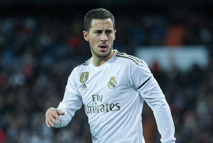 Hazard jugando con el Real Madrid