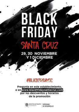 Cartel de Black Friday Santa Cruz