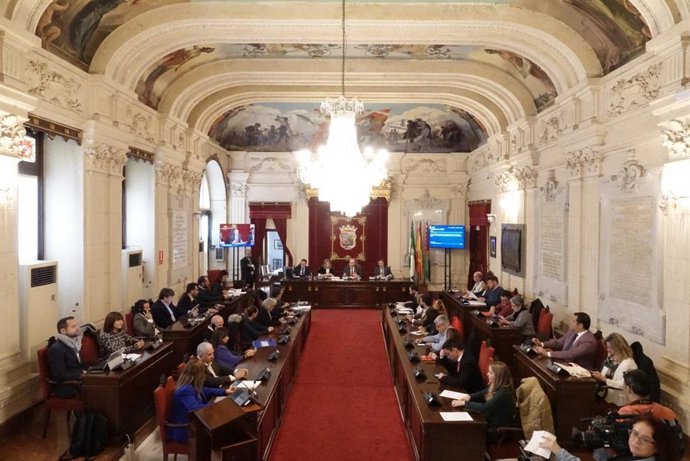 Pleno extraordinario del Ayuntamiento de Málaga
