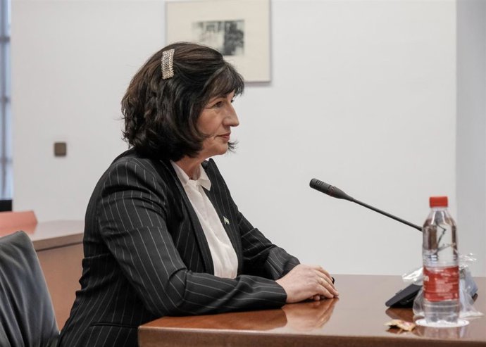 Pilar González, durante su comparecencia la Comisión Consultiva de Nombramientos del Parlamento sobre su idoneidad tras ser propuesta como senadora en representación de la comunidad