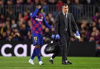 Dembélé tiene una lesión muscular en el muslo derecho