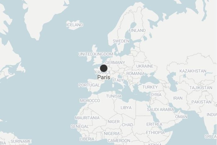 Imagen en el mapa de Paris, Francia 