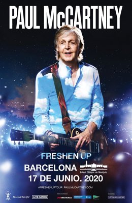 Cartel del concierto de Paul McCartney en Barcelona