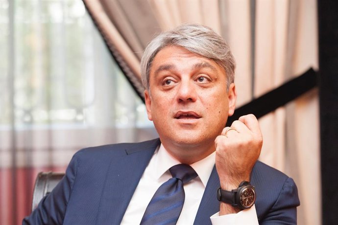 Luca de Meo, presidente de Seat, en una entrevista con Europa Press