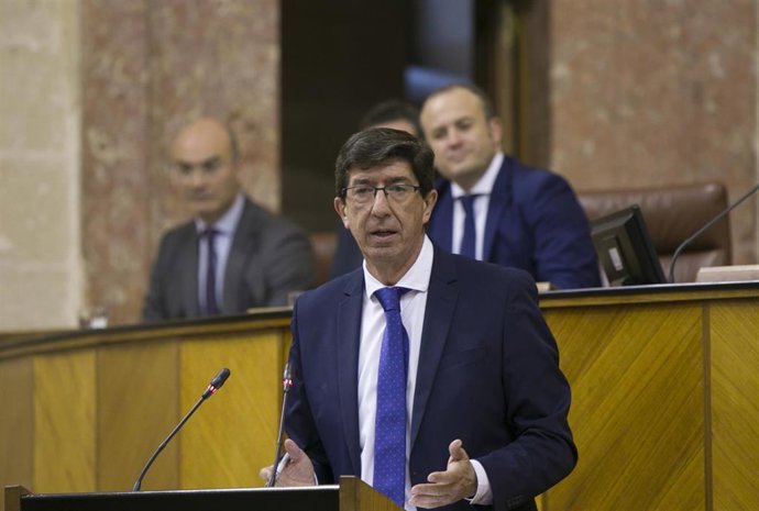 El vicepresidente de la Junta y consejero de Turismo, Regeneración, Justicia y Administración Local, Juan Marín, en una imagen de archivo.