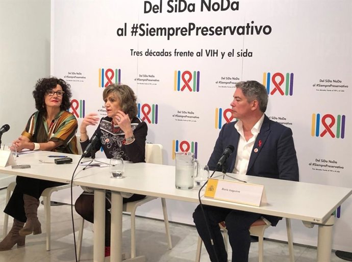 Roda de premsa l'exposició De la Sida NoDa a #SiemprePreservativo. Tres dcades enfront del VIH i Sida.