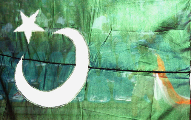 Bandera de Paquistán en una imagen de archivo 