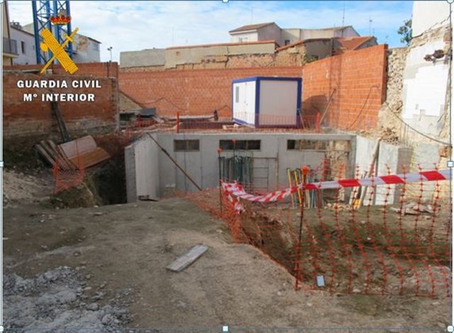 Obras de una vivienda realizadas en un yacimiento arqueológico de Peñafiel.