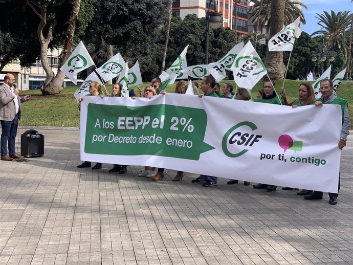 Concetración del CSIF en Las Palmas de Gran Canaria