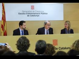 El president de la Generalitat, Quim Torra, a l'Escola d'Administració Pública de Catalunya