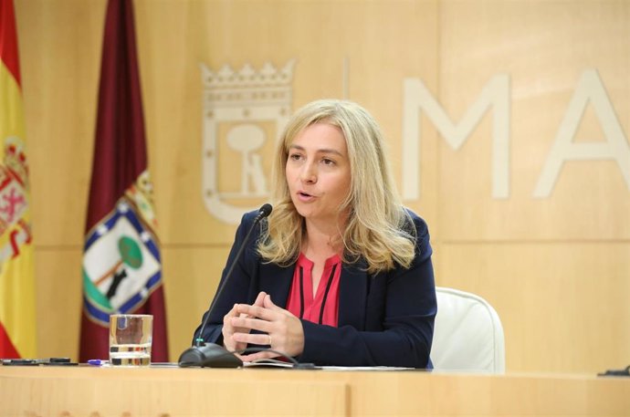Imagen de recurso de la portavoz municipal del Ayuntamiento de Madrid, Inmaculada Sanz, en rueda de prensa tras la Junta de Gobierno.