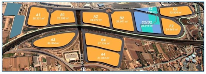 Parcelas de la ZAL con más demanda