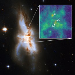Detectan tres agujeros negros supermasivos en galaxias en interacción