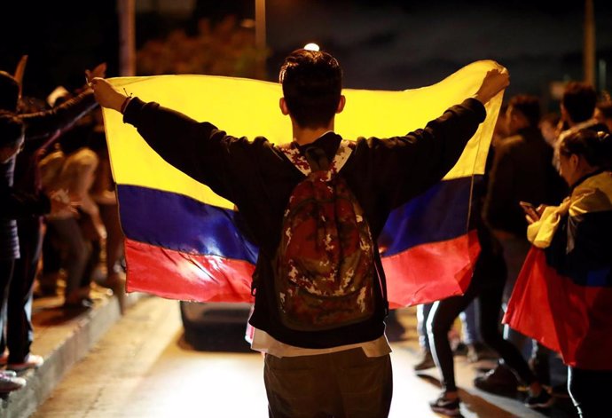 Manifestación en Bogotá contra el Gobierno de Iván Duque