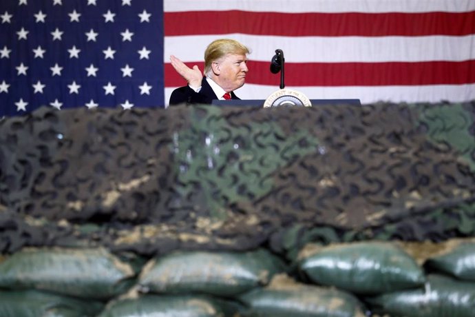El presidente de Estados Unidos, Donald Trump, durante una visita sorpresa a Afganistán