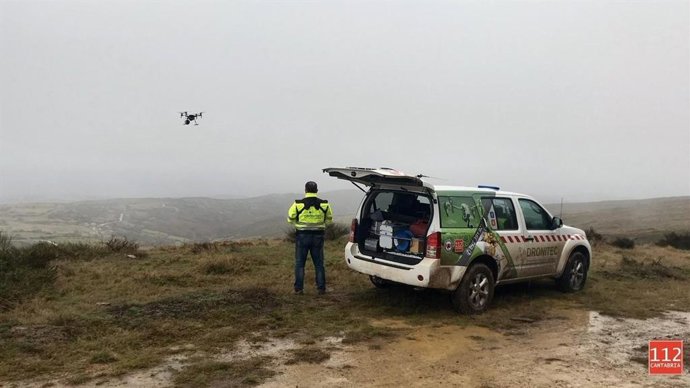 Búsqueda con drones del hombre desaparecido